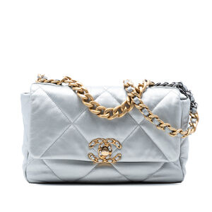 Pre-Loved Chanel Medium Metallic Lambskin 19 Flap